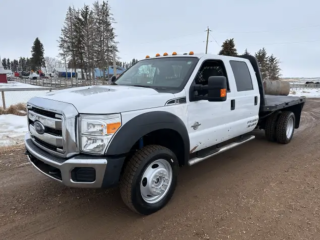 2015 Ford F550 CrewCab 4x4 Flat Deck / DIESEL / 9FT BED / MORE